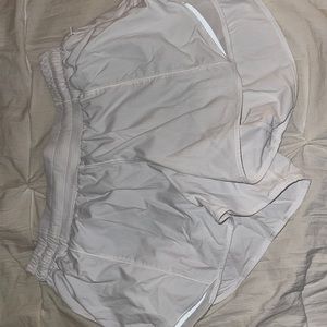 never worn white lulu lemon shorts